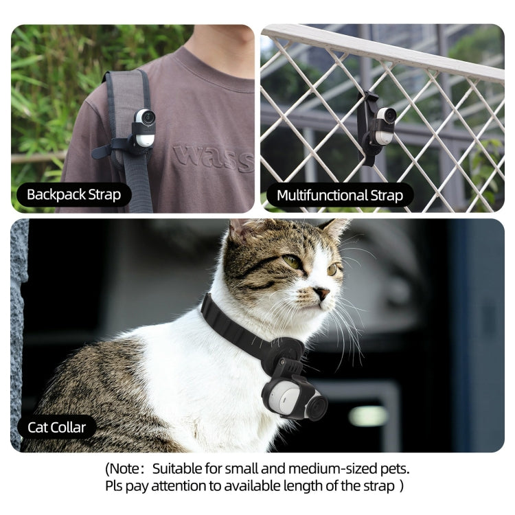 For Insta360 GO 3S / GO 3 Sunnylife Camera Strap Magnetic Mount Drone Mount Silicone Wristband Backpack Stripe, For Insta360 GO 3S / GO 3