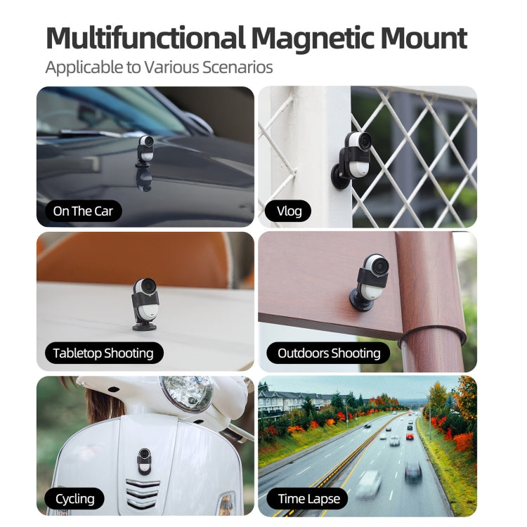 For Insta360 GO 3S / GO 3 Sunnylife Camera Strap Magnetic Mount Drone Mount Silicone Wristband Backpack Stripe, For Insta360 GO 3S / GO 3