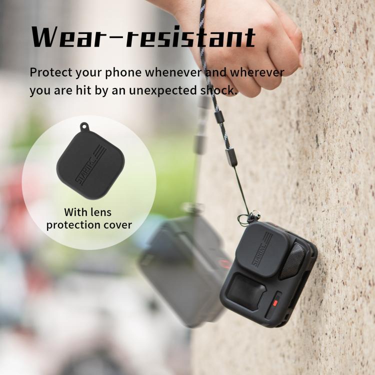 For Insta360 Ace Pro 2 STARTRC Body Silicone Case with Lens Cap & Lanyard