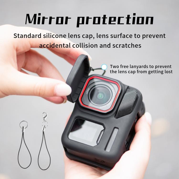 For Insta360 Ace Pro 2 STARTRC Body Silicone Case with Lens Cap & Lanyard