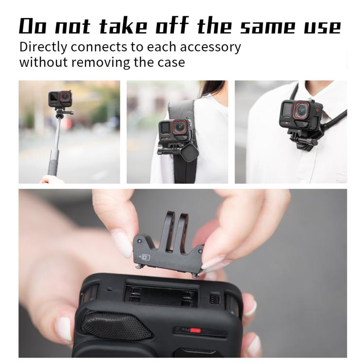 For Insta360 Ace Pro 2 STARTRC Body Silicone Case with Lens Cap & Lanyard