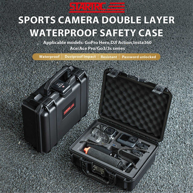 STARTRC DIY Combination Lock Waterproof EVA ABS Dual-layer Suitcase Storage Box, For Sports Camera Universal