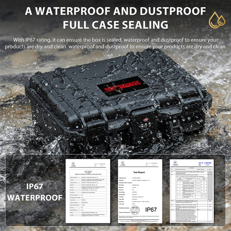 STARTRC DIY Combination Lock Waterproof EVA ABS Dual-layer Suitcase Storage Box, For Sports Camera Universal