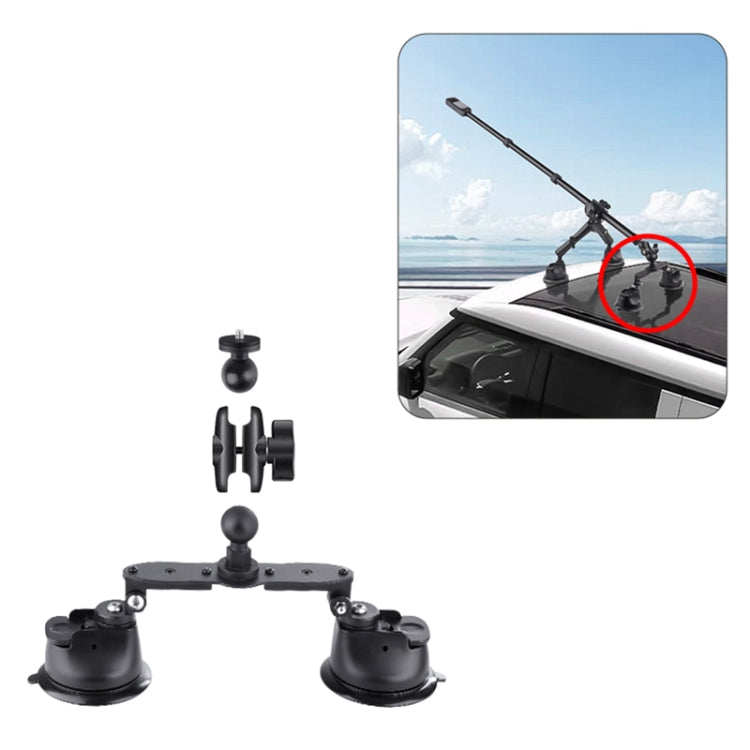 Dual-leg Car Suction Cup Mount with 1/4 inch Screw, Dual-leg Car Suction Cup