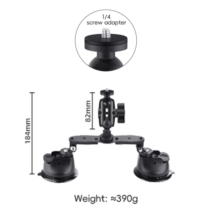 Dual-leg Car Suction Cup Mount with 1/4 inch Screw, Dual-leg Car Suction Cup
