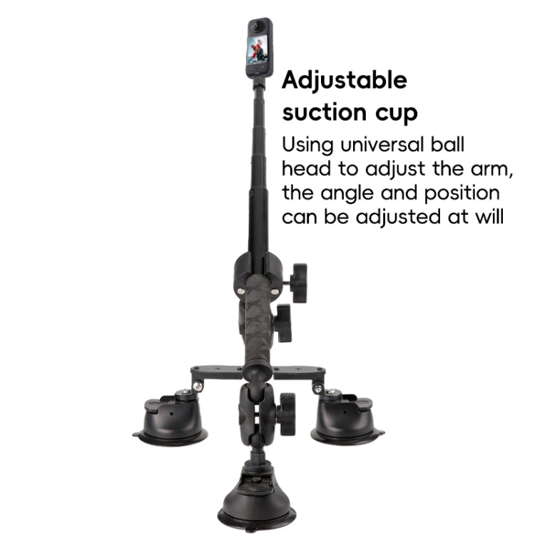Dual-leg Car Suction Cup Mount with 1/4 inch Screw, Dual-leg Car Suction Cup