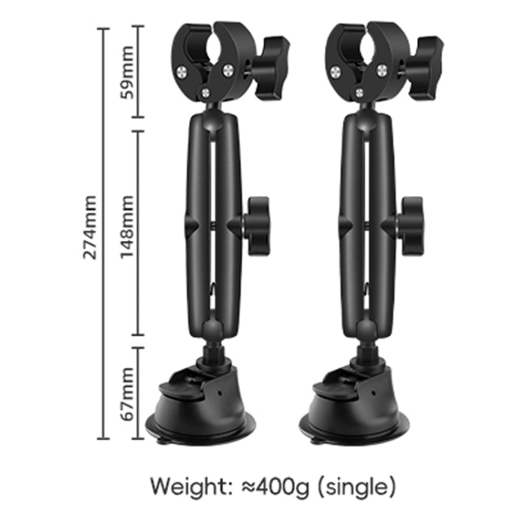 2 x Single-leg Car Suction Cup Mount Crab Clamps Set, 2 x Single-leg Car Suction Cup