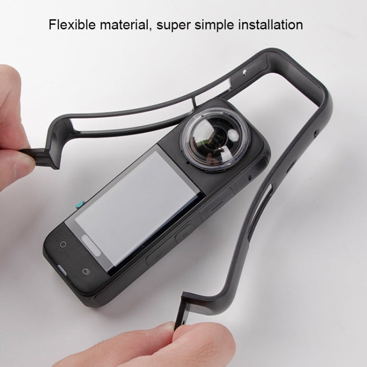 For Insta360 X4 PC Plastic Protective Frame with PC Lens Cover Guard, Frame with PC Lens Cover