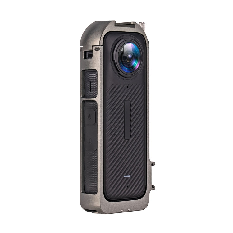 For Insta360 X4 Metal Protective Cage Rig Housing Frame with Expand Cold Shoe Base & Tripod Adapter, Metal Frame