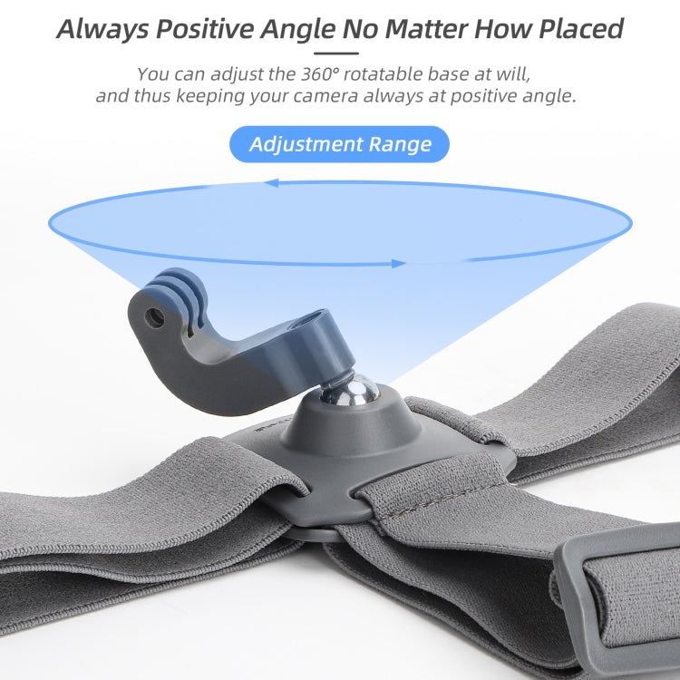 Sunnylife TD672 Adjustable Head Strap Vlog POV Mount Belt for GoPro, Insta360, DJI Osmo Action and Other Action Cameras