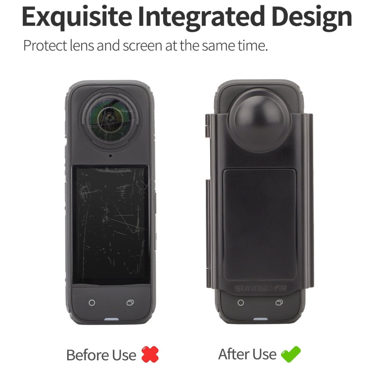For Insta360 X4 Sunnylife Integrated Lens Screen Protective Cover, Lens Screen Protective Cover