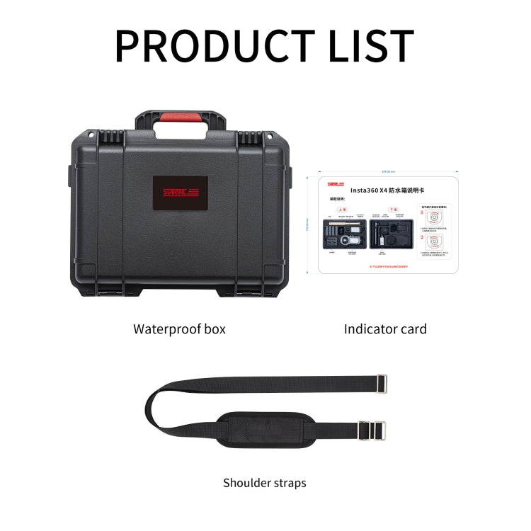 For Insta360 X4 STARTRC Waterproof EVA ABS Dual-layer Suitcase Storage Box, For Insta360 X4 Diving Version
