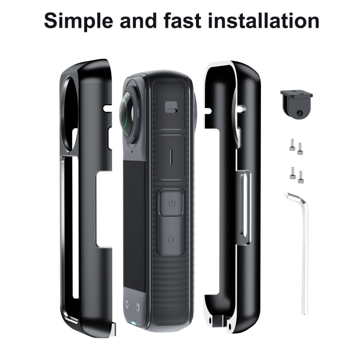 For Insta360 X4 Aluminum Alloy Metal Protective Cage Housing Frame, Metal Housing Frame