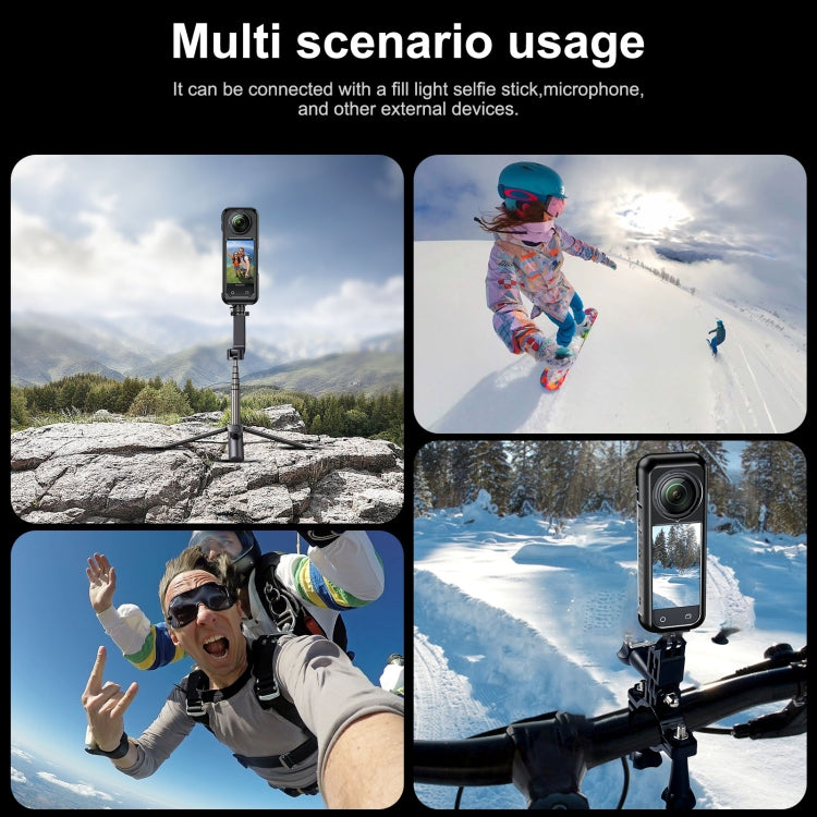 For Insta360 X4 Aluminum Alloy Metal Protective Cage Housing Frame, Metal Housing Frame