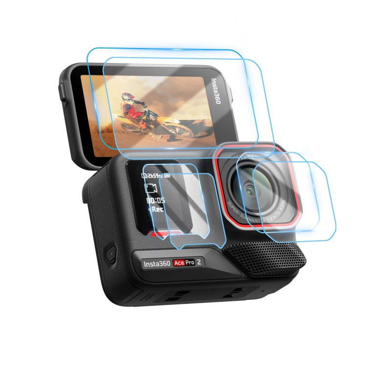 For Insta360 Ace Pro 2 STARTRC 2 Sets 3 in 1 Rear & Front  Screen + Lens Tempered Glass Film, For Insta360 Ace Pro 2