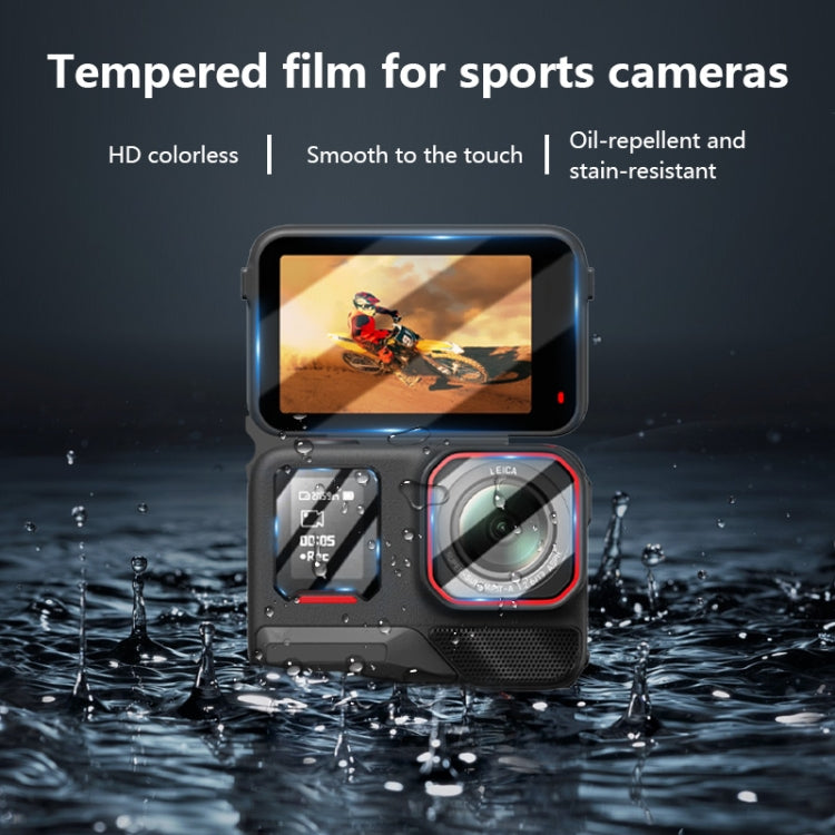 For Insta360 Ace Pro 2 STARTRC 2 Sets 3 in 1 Rear & Front  Screen + Lens Tempered Glass Film, For Insta360 Ace Pro 2