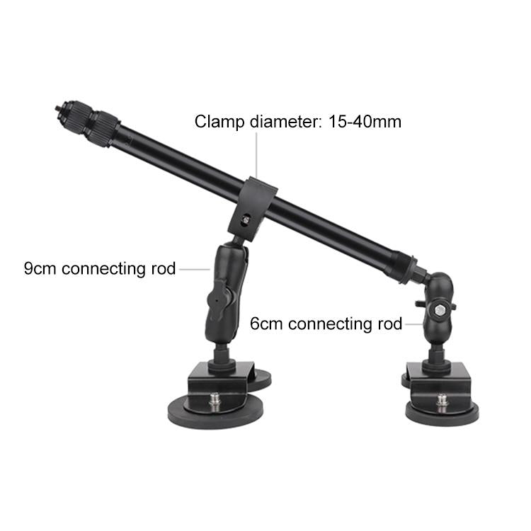 Dual-Leg Magnetic Base Fixed Mount Holder with Selfie Stick Kit for GoPro and Other Action Cameras, Holder with Selfie Stick Kit