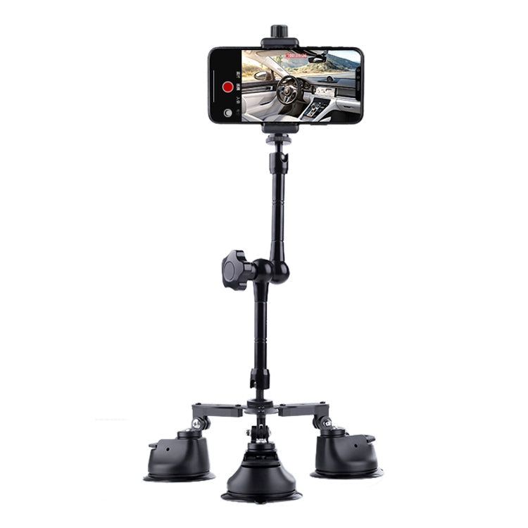 Tri-leg Suction Cup Articulating Friction Magic Arm Phone Clamp Mount, Tri-leg Suction Cup Magic Arm