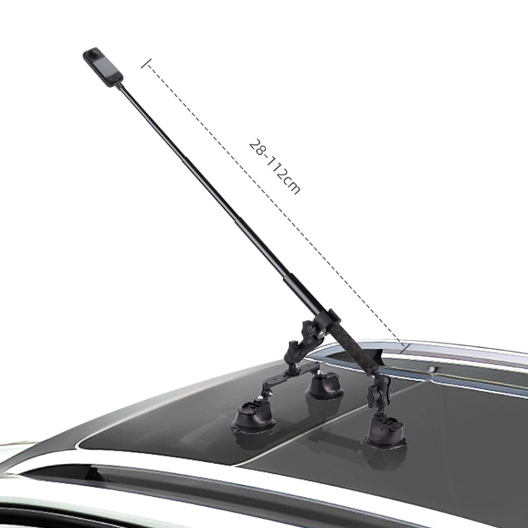 Dual-leg Suction Cup + Single Suction Cup with Selfie Stick Kits, Suction Cup Selfie Stick