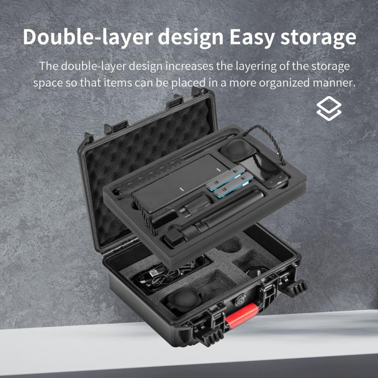 For Insta360 X5 STARTRC Waterproof Dual-layer Suitcase Storage Box