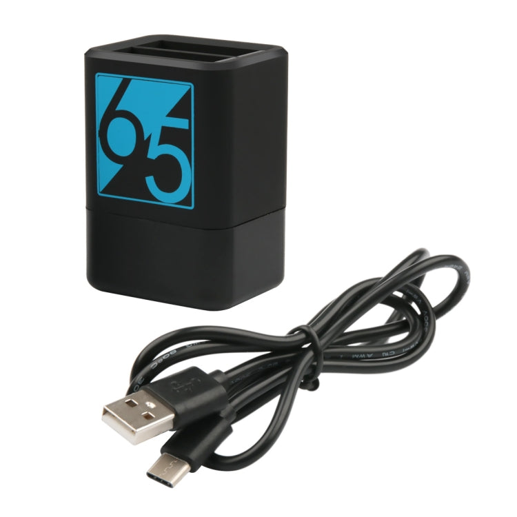 Dual Batteries Charger with USB-C / Type-C Cable for GoPro HERO6 /5, Charger with TYPE-C Cable