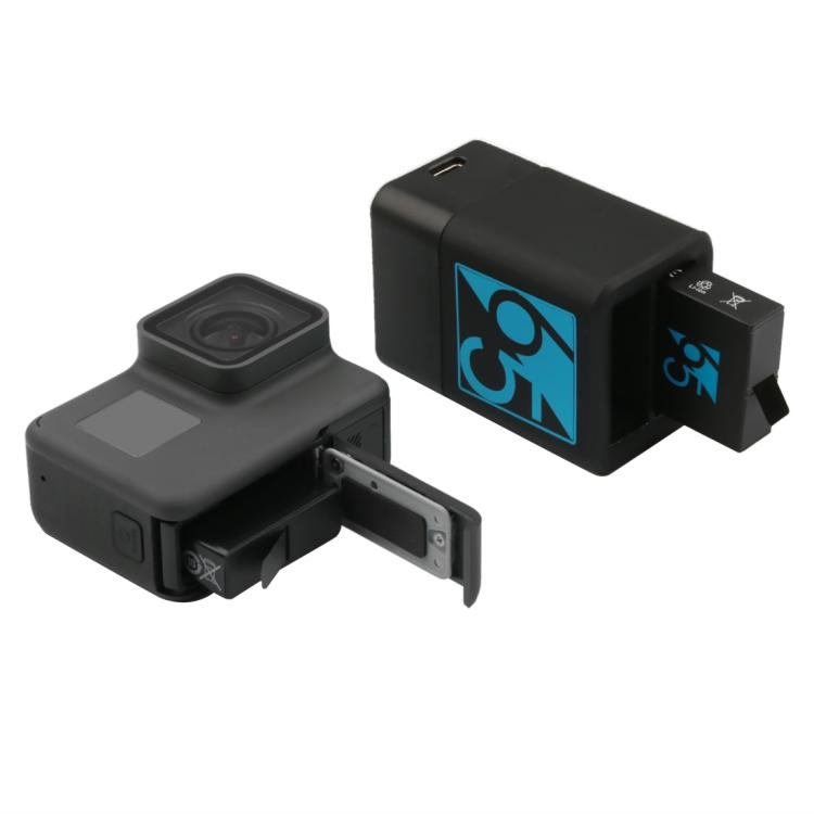 Dual Batteries Charger with USB-C / Type-C Cable for GoPro HERO6 /5, Charger with TYPE-C Cable