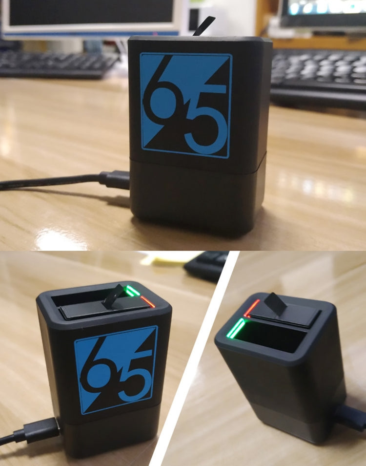 Dual Batteries Charger with USB-C / Type-C Cable for GoPro HERO6 /5, Charger with TYPE-C Cable