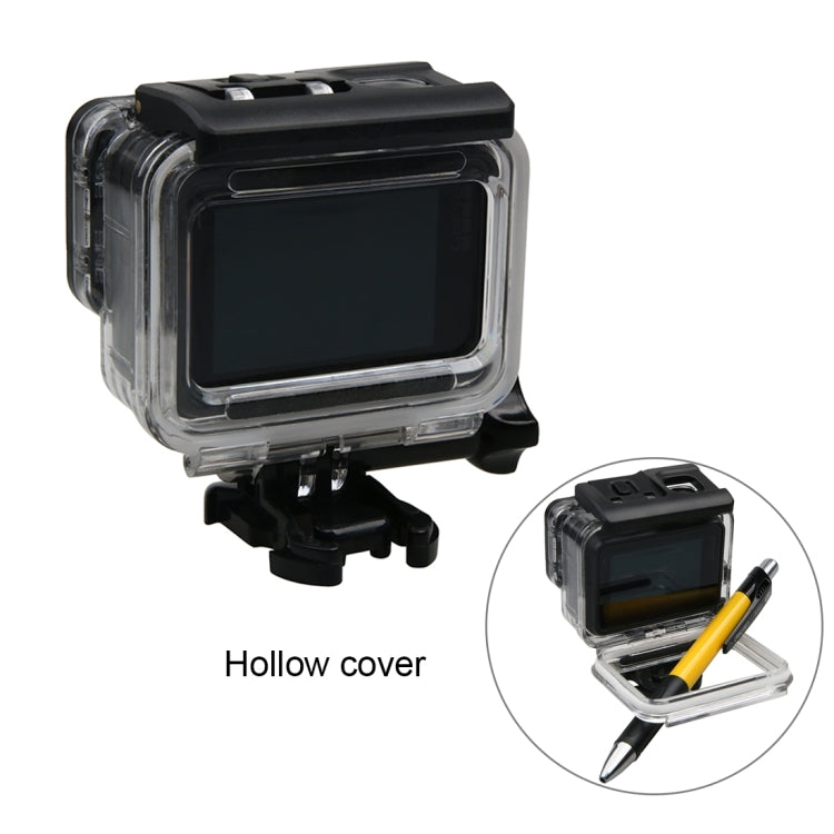 For GoPro HERO6 /5 Waterproof Housing Protective Case + Hollow Back Cover with Buckle Basic Mount & Screw, Waterproof Housing