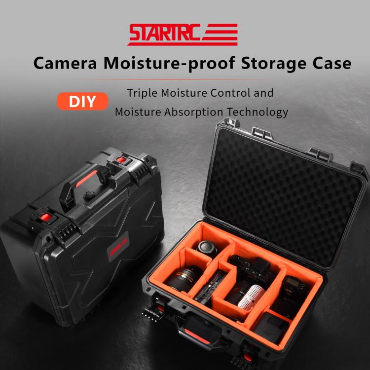 STARTRC Waterproof PP Suitcase Storage Box for Canon / Fujifilm / Nikon 1 Camera 2 Lenses, For Canon / Fujifilm / Nikon