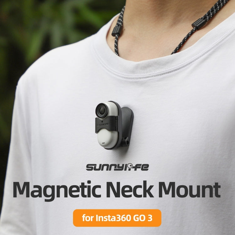 For Insta360 GO 3 Sunnylife Magnetic Neck Mount Chest Body Camera Necklace Lanyard POV Vlog Holder, ZJ780