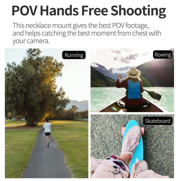 For Insta360 GO 3 Sunnylife Magnetic Neck Mount Chest Body Camera Necklace Lanyard POV Vlog Holder, ZJ780