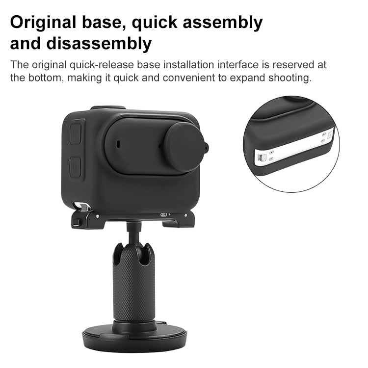 For Insta360 GO 3 Camera Body Charging Case Silicone Case with Lens Cap & Strap