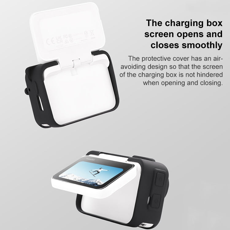 For Insta360 GO 3 Camera Body Charging Case Silicone Case with Lens Cap & Strap