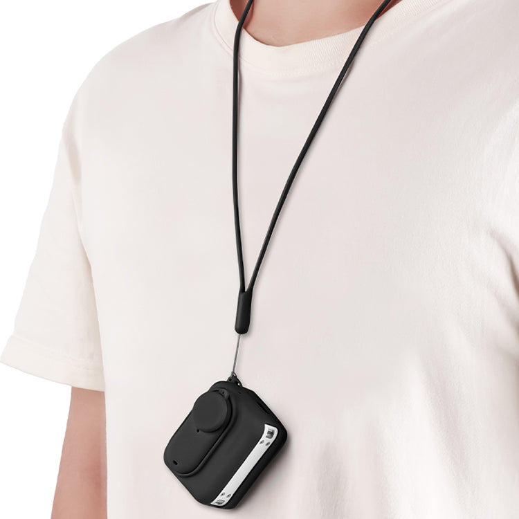 For Insta360 GO 3 Camera Body Charging Case Silicone Case with Lens Cap & Strap