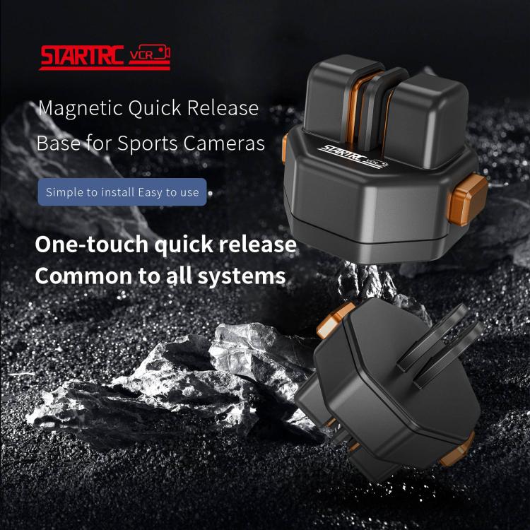 STARTRC VCR Snap-Mag Magnetic Quick Release Base Mount For GoPro