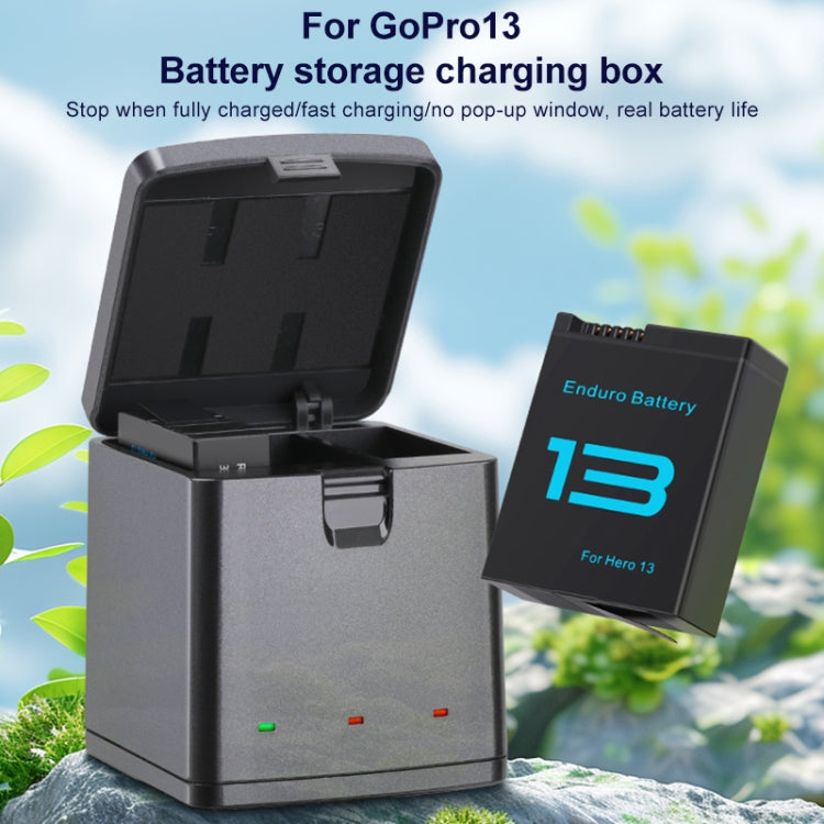 For GoPro HERO13 Black 3-Battery Charging Box Storage Case, For GoPro HERO13 Black
