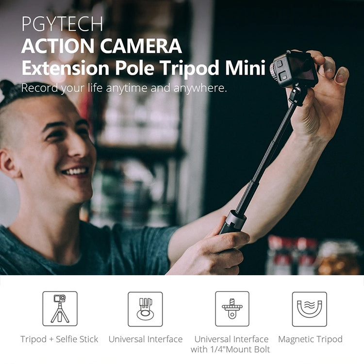 PGYTECH P-GM-117 Action Camera Tripod Extension Selfie Stick for DJI Osmo Action, P-GM-117