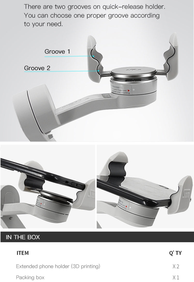 STMAKER Handheld Gimbal Quick Release Magnetic Buckle Clamp Expansion Bracket for DJI OM4, STMAKER