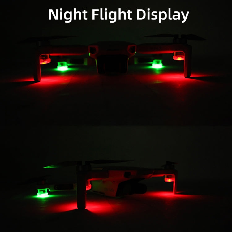 Sunnylife 2-Green + 2-Red Night Strobe LED Light Indicator Light for DJI Mavic 2 / Mini / Mavic Air 2 / FPV, Night Strobe Indicator