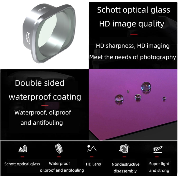 JSR STAR Effect Lens Filter for DJI FPV, Aluminum Alloy Frame, STAR