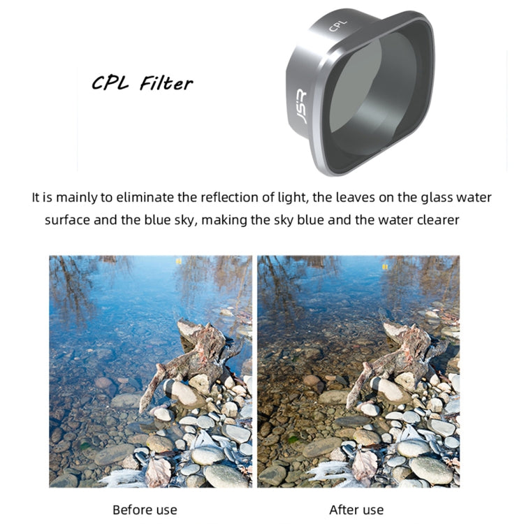 JSR CPL Lens Filter for DJI FPV, Aluminum Alloy Frame, CPL