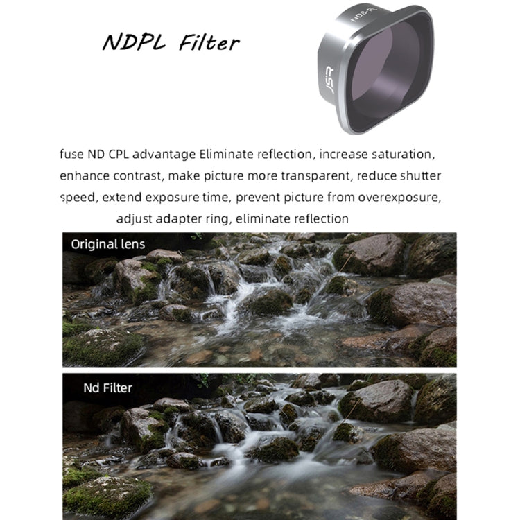 JSR KS 4 in 1 ND8PL+ND16PL+ND32PL+ND64PL Lens Filter for DJI FPV, Aluminum Alloy Frame, 4 in 1 NDPL