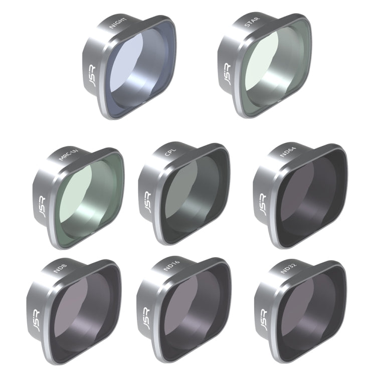 JSR KS 8 in 1 Star+NIGHT+ND8+ND16+ND32+ND64+MCUV+CPL Lens Filter for DJI FPV, Aluminum Alloy Frame, 8 in 1