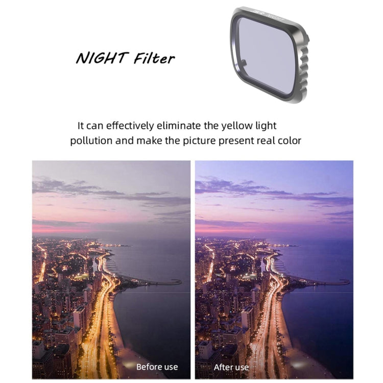 JSR KS NIGHT Light Pollution Reduction Lens Filter for DJI Air 2S, Aluminum Frame, NIGHT