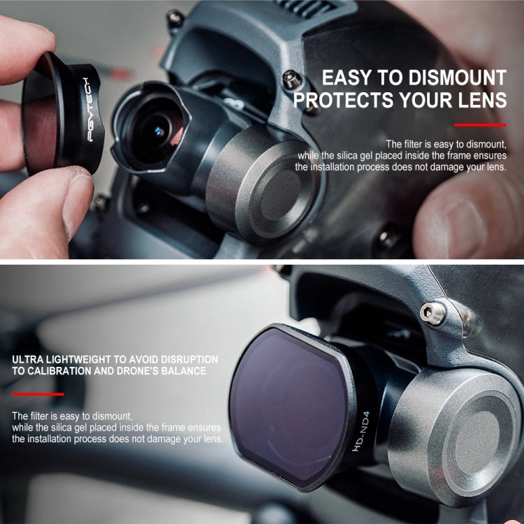 PGYTECH 3 PCS ND4+ND8+ND16 Drone Lens Filter for DJI FPV, ND 4 8 16