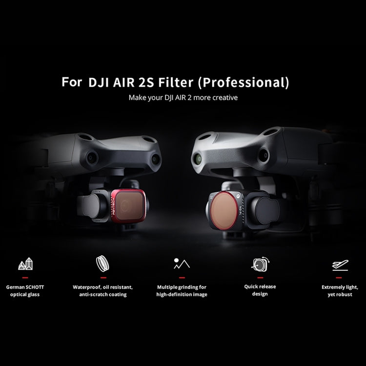 PGYTECH  P-16B-060 UV Lens Filter for DJI Air 2S, UV Filter