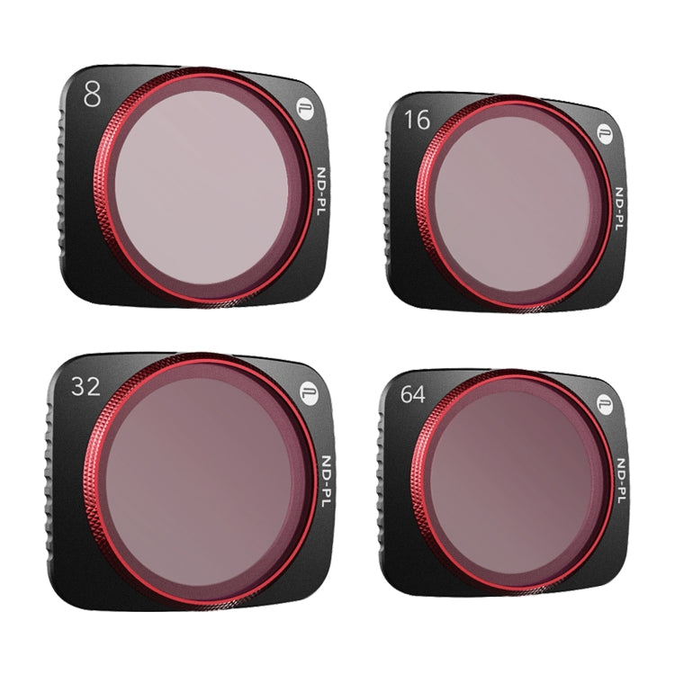 PGYTECH P-16B-063 4 in 1 NDPL8+NDPL16+NDPL32+NDPL64 Lens Filter Kits for DJI Air 2S, 4 in 1 NDPL Filter
