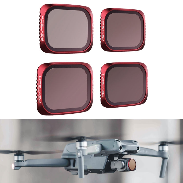 PGYTECH P-16B-062 4 in 1 ND8+ND16+ND32+ND64 Lens Filter Kits for DJI Air 2S, 4 in 1 ND Filter