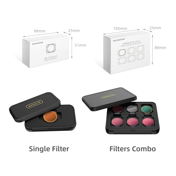 Sunnylife A2S-FI9347 4 in 1 ND4+ND8+ND16+ND32 Lens Filter for DJI Air 2S, 4 in 1 ND Filter