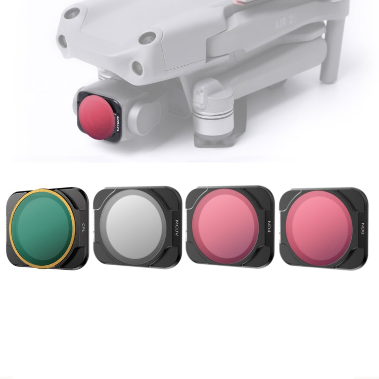 Sunnylife A2S-FI9348 4 in 1 MCUV+CPL+ND4+ND8 Lens Filter for DJI Air 2S, 4 in 1 Filter